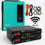 6.2 кВт + 4.8 кВт Комплект резервного живлення, Гібридний інвертор Anern + 2 шт. акумулятори Dyness B4850 і кабелі, ДБЖ для дому