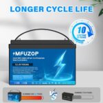 LiFePO4 12V 100Ah Акумулятор MFUZOP 1280Wh, 100A, BMS - Зображення 6