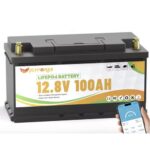 LiFePO4 100Ah 12V 1280Wh Акумулятор FLYFOREE з Bluetooth та BMS для систем резервного та автономного живлення будинку - Зображення 4